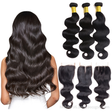 Wholesale Virgin Hair Vendors 100% Virgin Hair Bundles Free Sample Brazilian Virgin Human Hair Bundles With Lace Closure